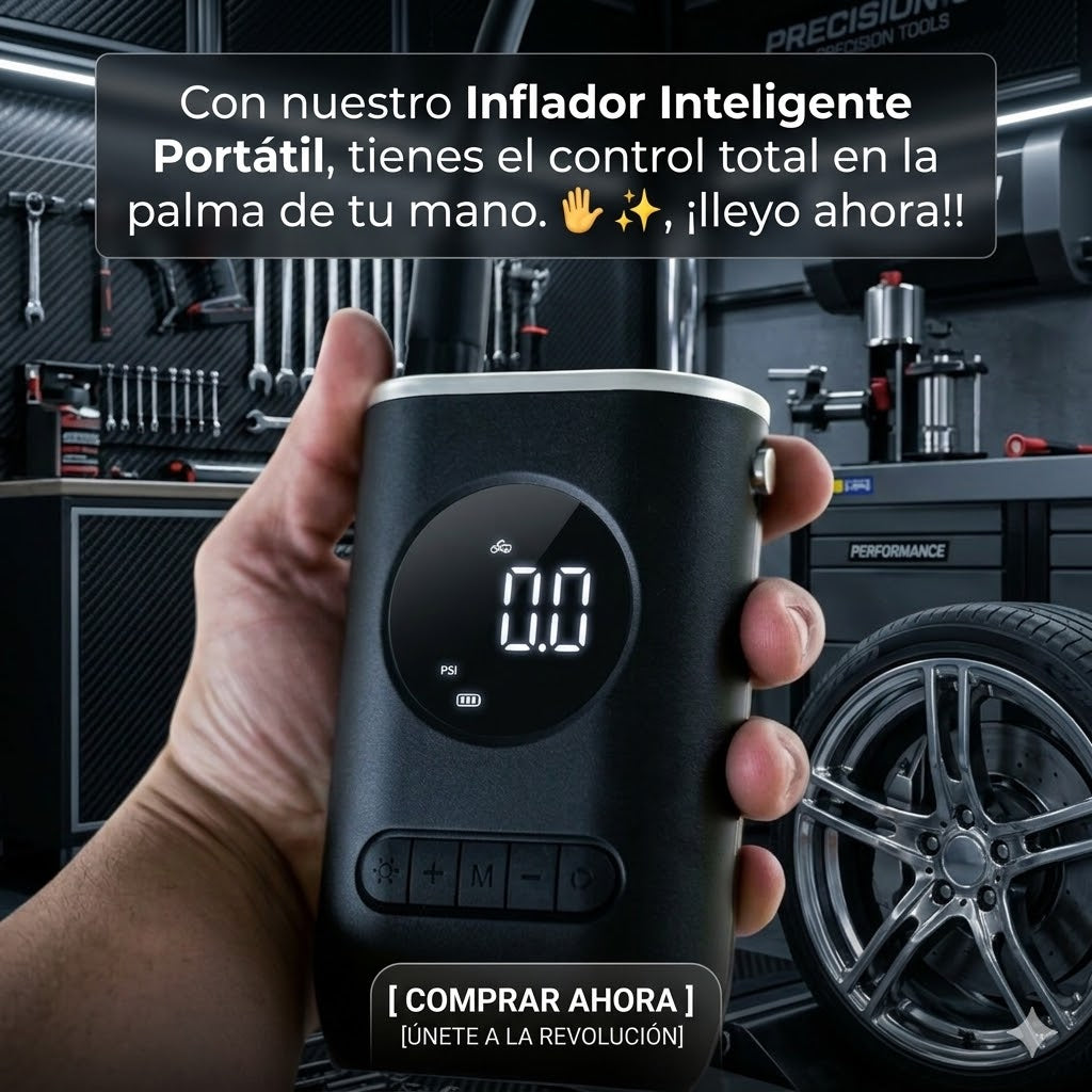 Inflador de llantas portátil 🤩