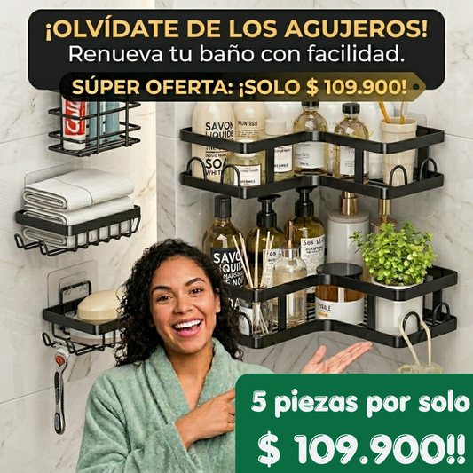 Organizador Adhesivo Bano 5pcs Esquinero