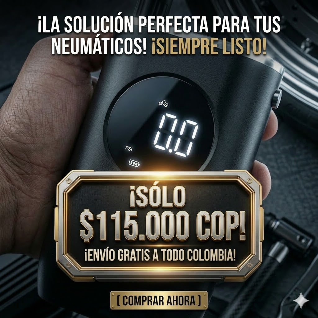 Inflador de  llantas portátil 🤩