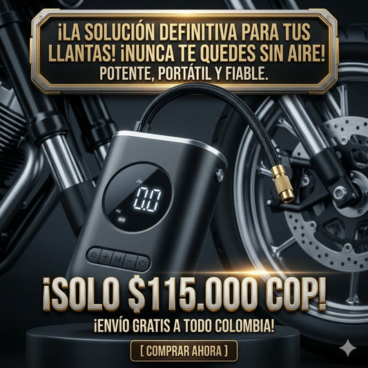 Inflador de  llantas portátil 🤩