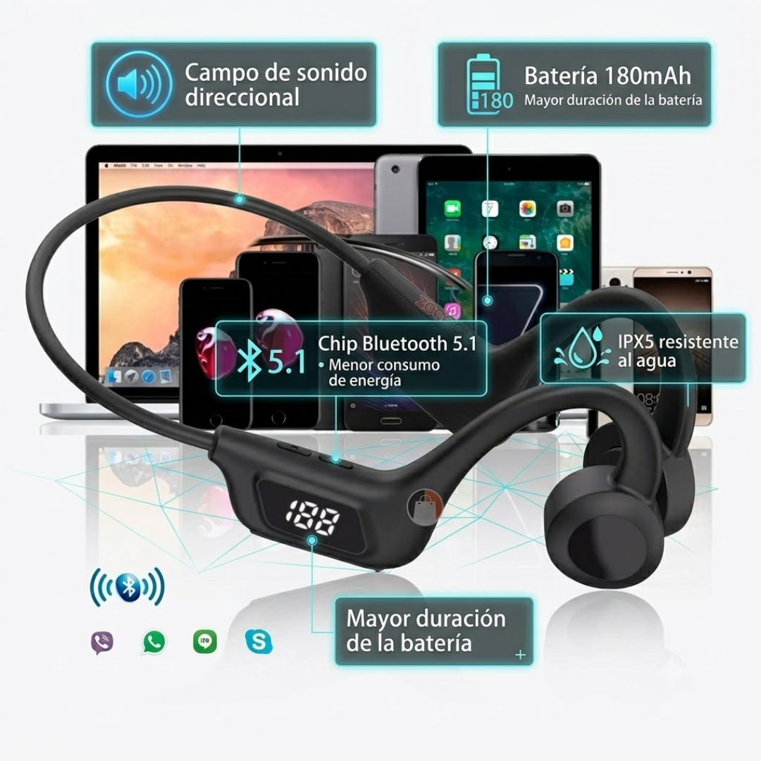 PULSE 360: AUDIFONOS DE VIBRACIÓN ÓSEA