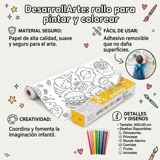 DesarrollArte: Rollo para pintar y colorear