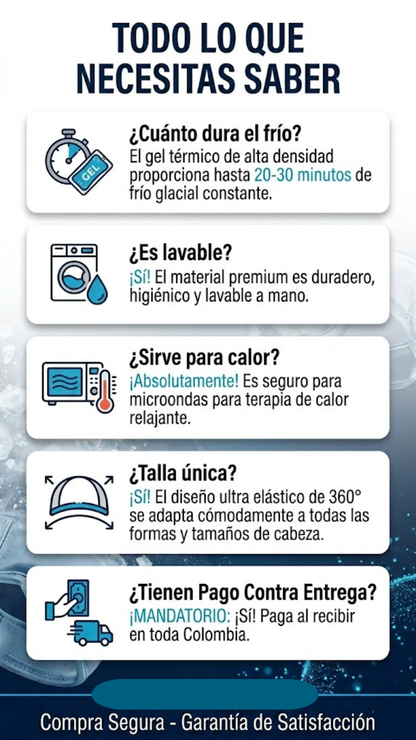 Gorro de Gel Para La Migraña