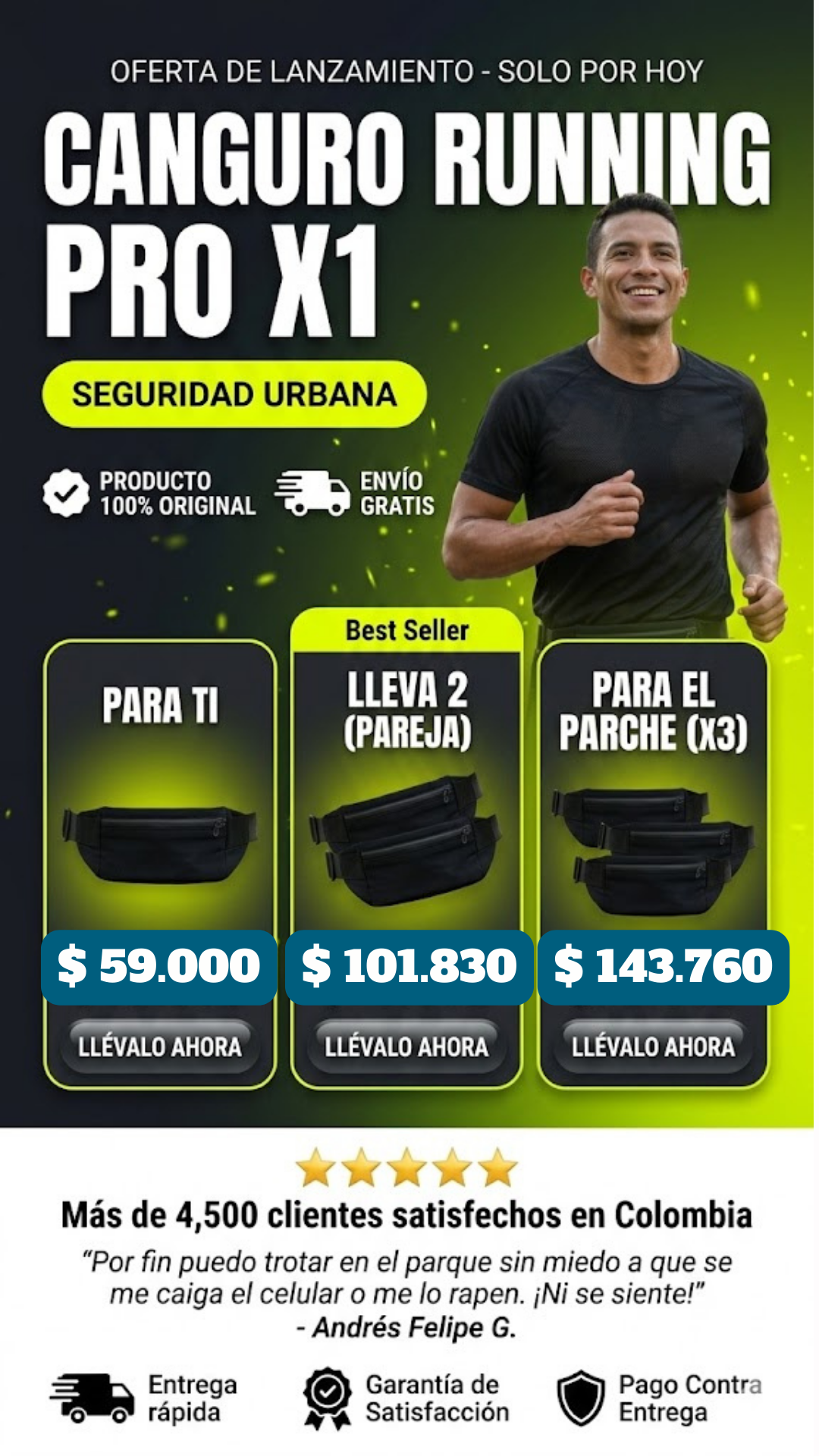 Canguro running y seguridad