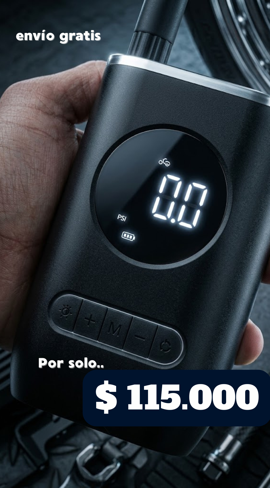 Inflador de  llantas portátil 🤩